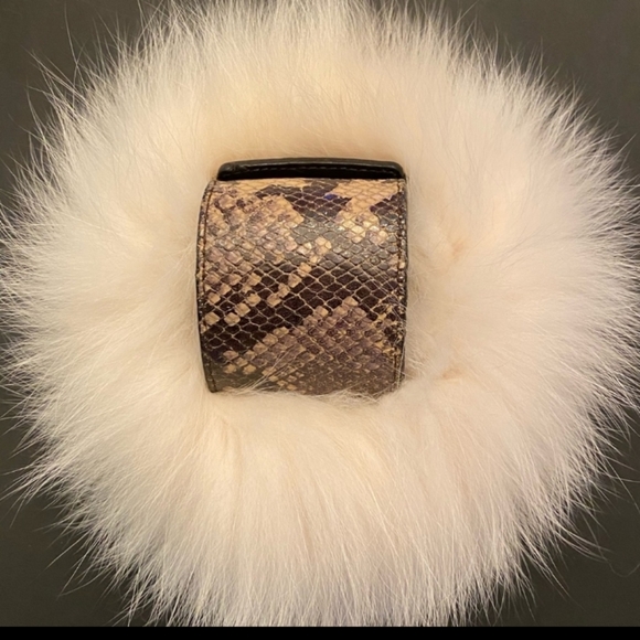 Tory Burch Cuff Snakeskin and Gold Studd - Picture 5 of 12